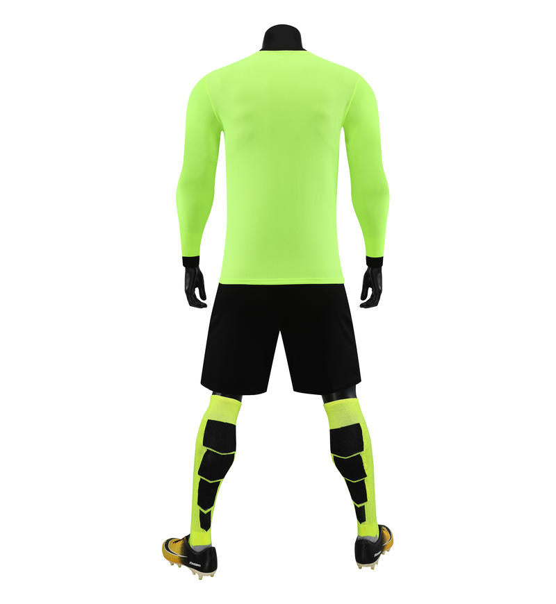 6001CX long sleeve training uniform - fluorescent green back