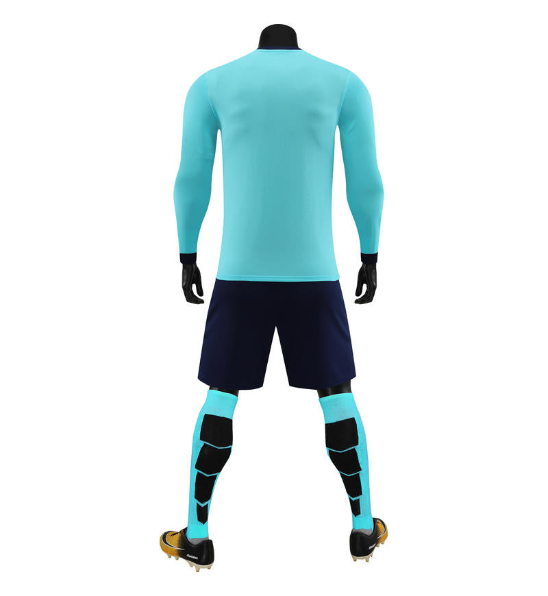 6001CX long sleeve training uniform - light aqua back