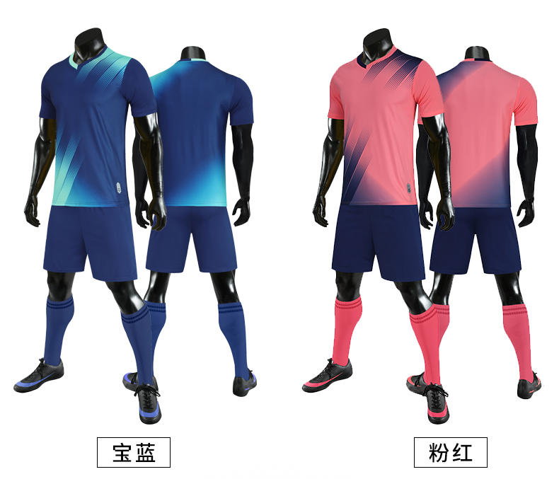 D8833 soccer training uniform set color display 3