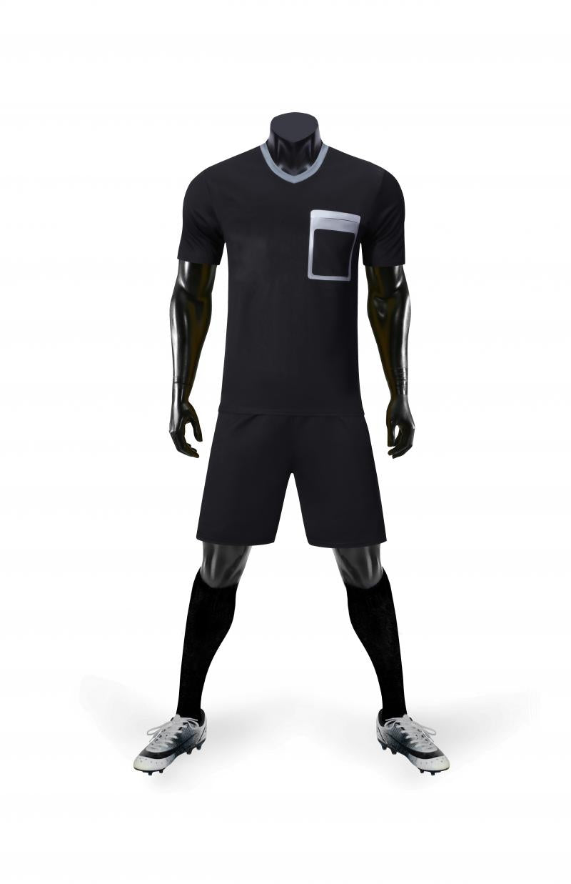 D8852 referee uniform set black front