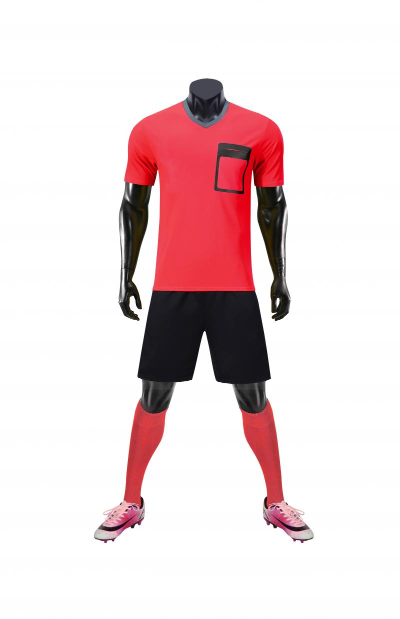 D8852 referee uniform set fluorescent orange front