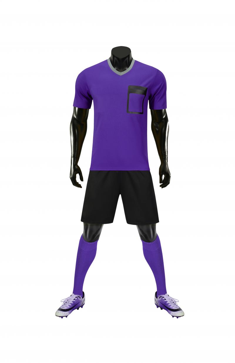 D8852 referee uniform set purple front