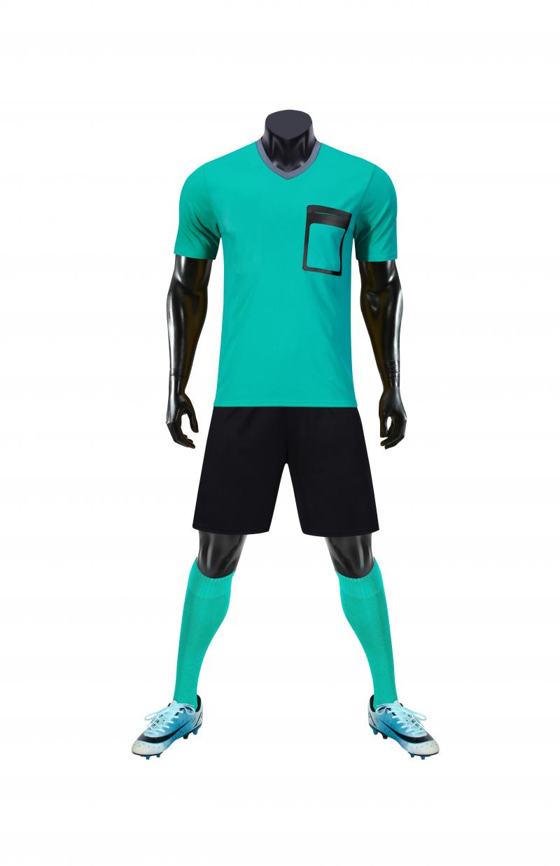 D8852 referee uniform set teal front