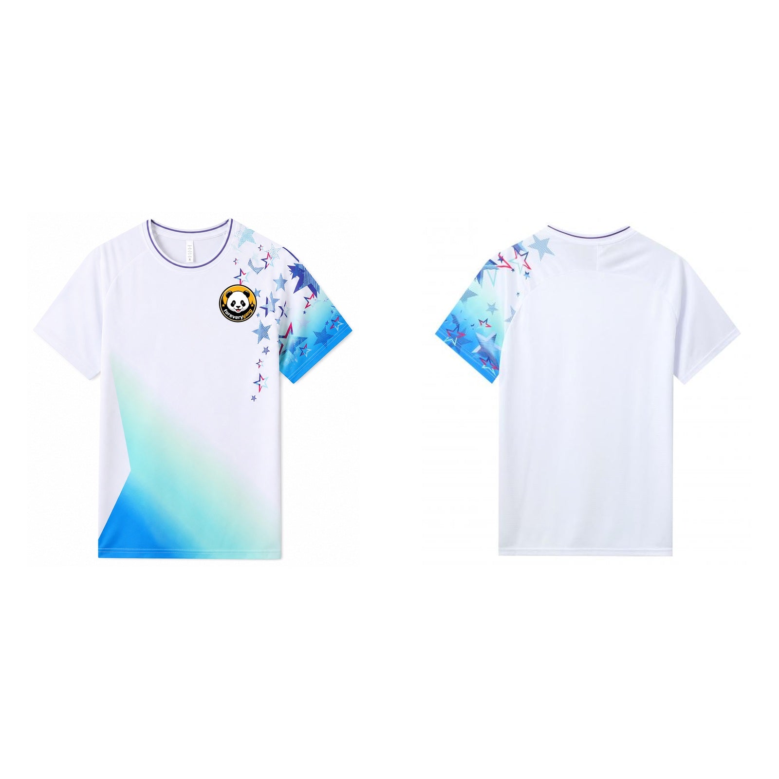 FOREVERYANG 2042-01 short sleeve shirt front and back