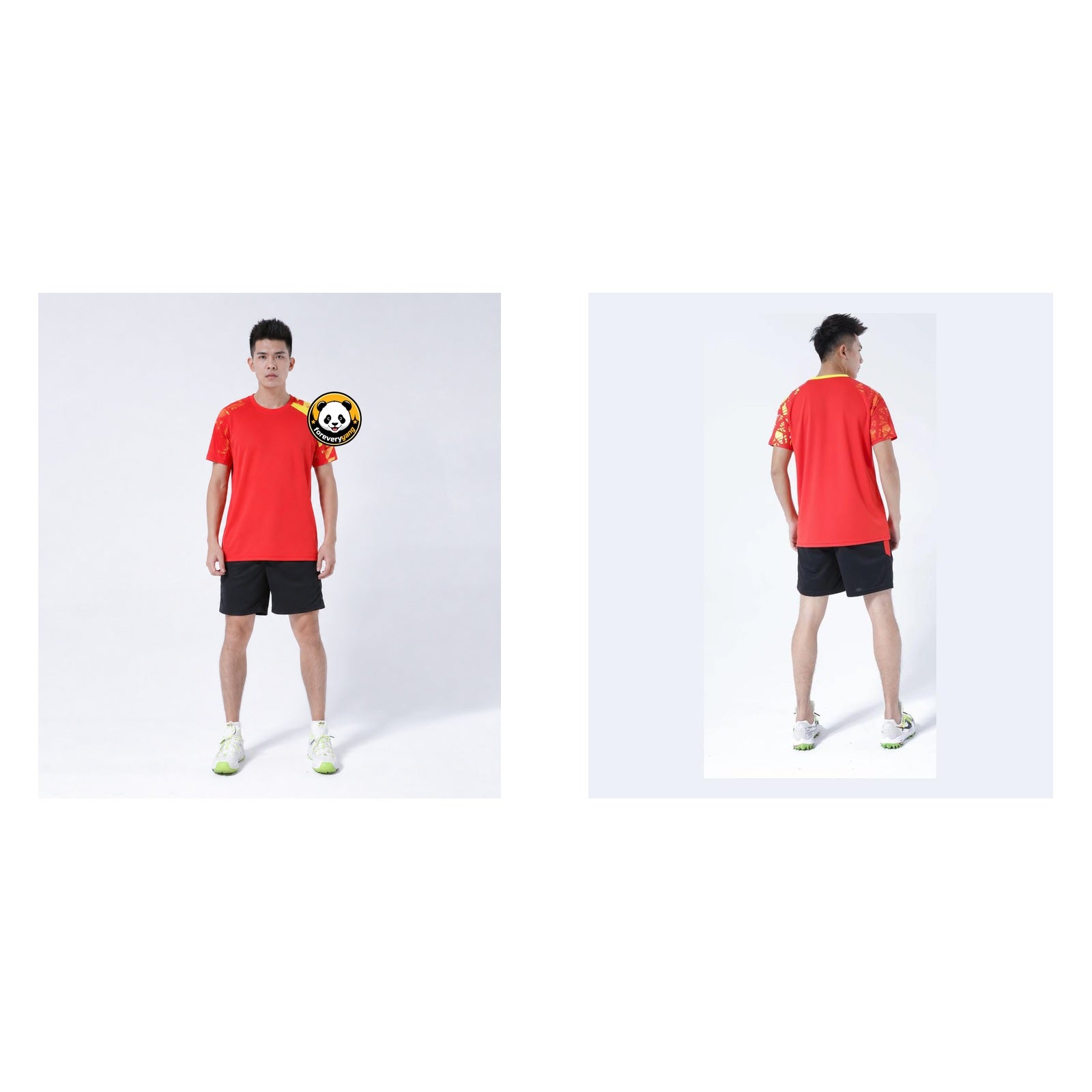 FOREVERYANG P835-P836-01 short sleeve shirt front and back