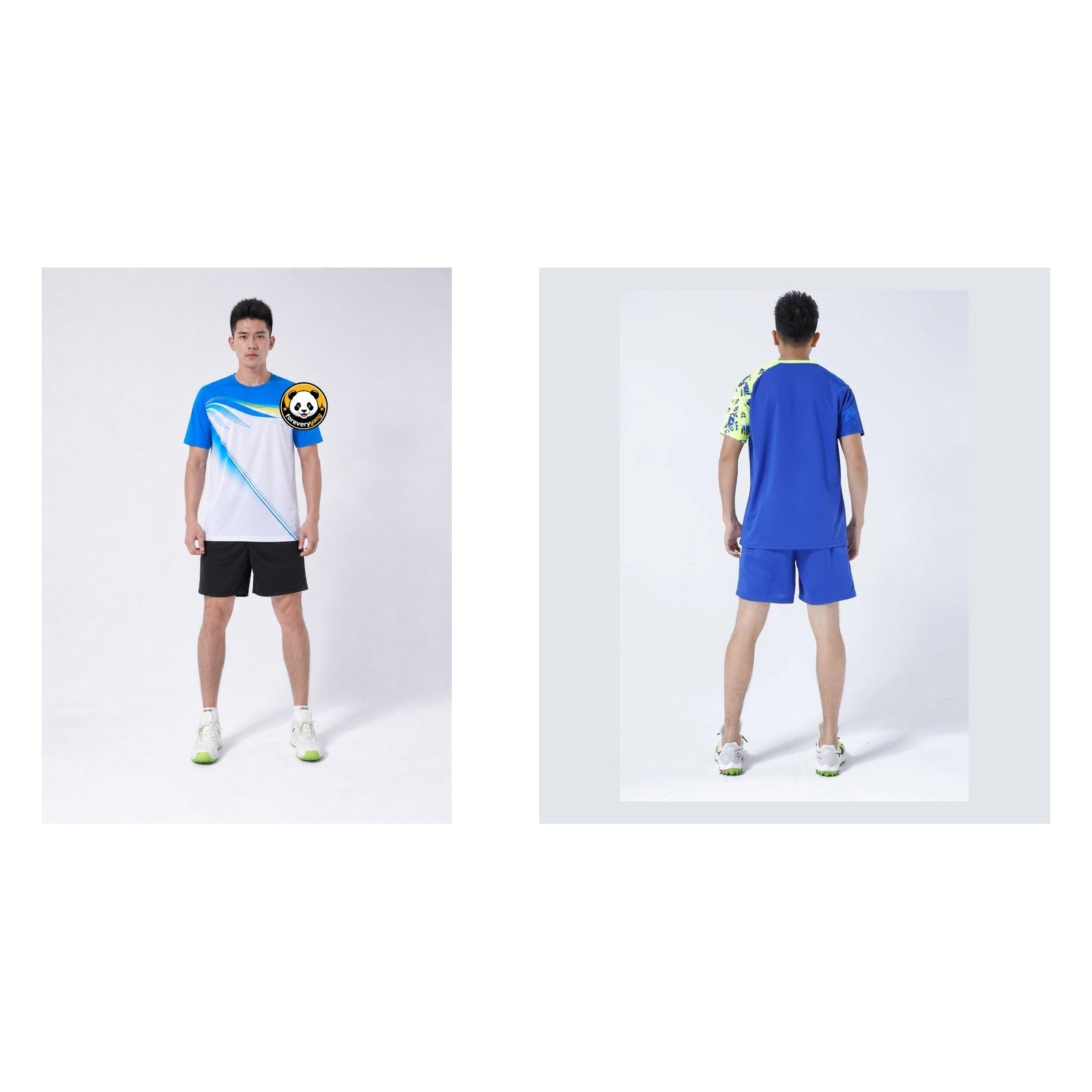 FOREVERYANG P835-P836-03 short sleeve shirt front and back