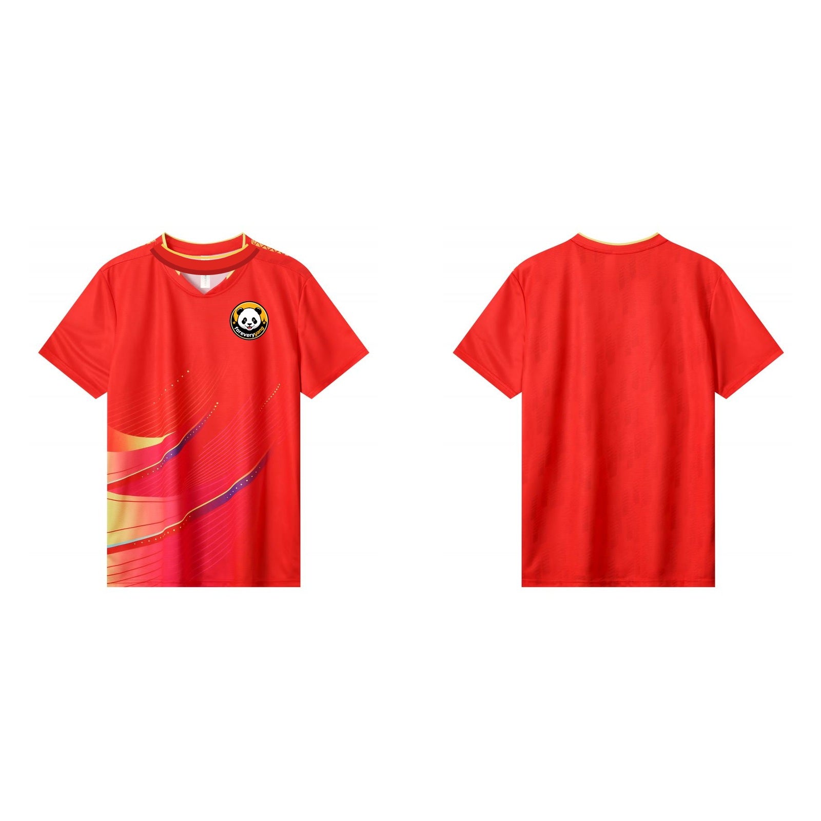 FOREVERYANG Y2034-01 short sleeve shirt front and back
