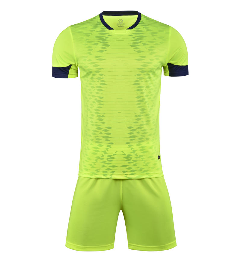 M3210 Fluorescent Yellow front soccer uniform set