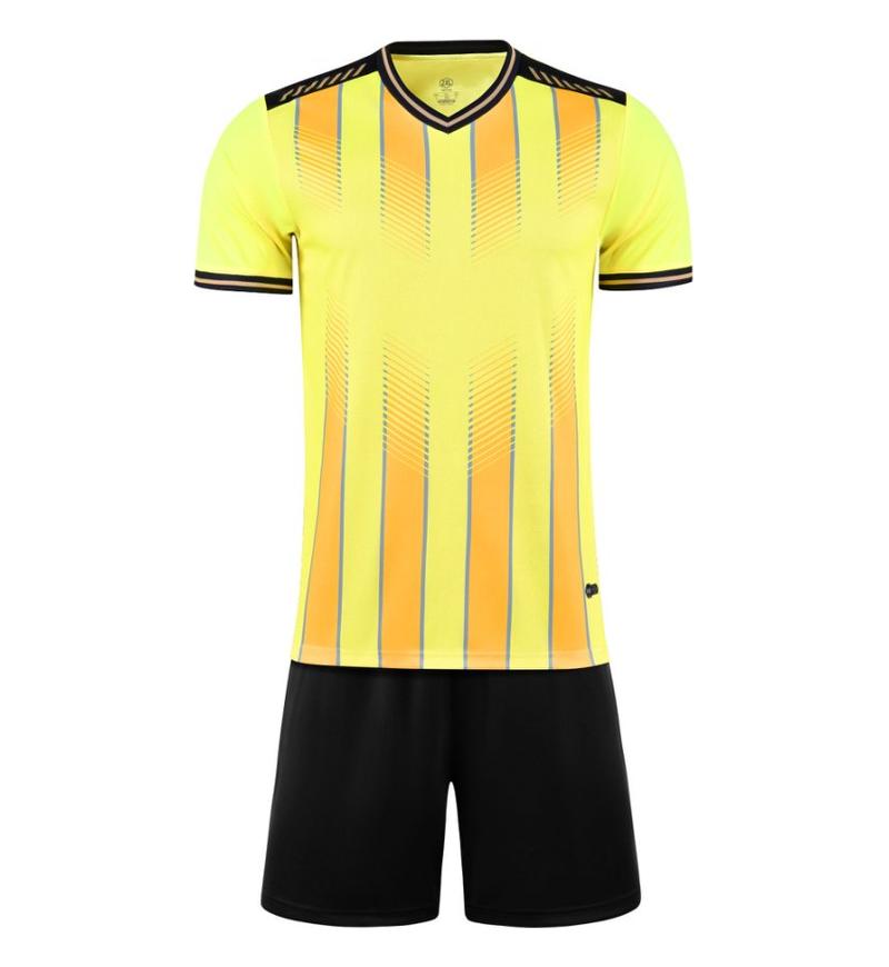 M3222 bright yellow front soccer training suit