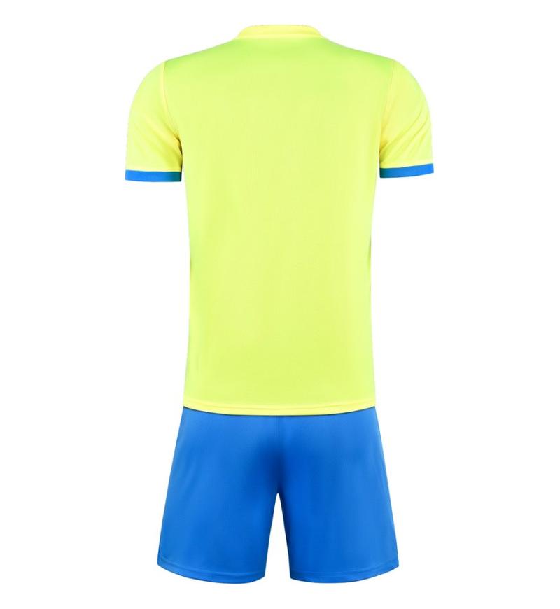 M3223 bright yellow back soccer training suit