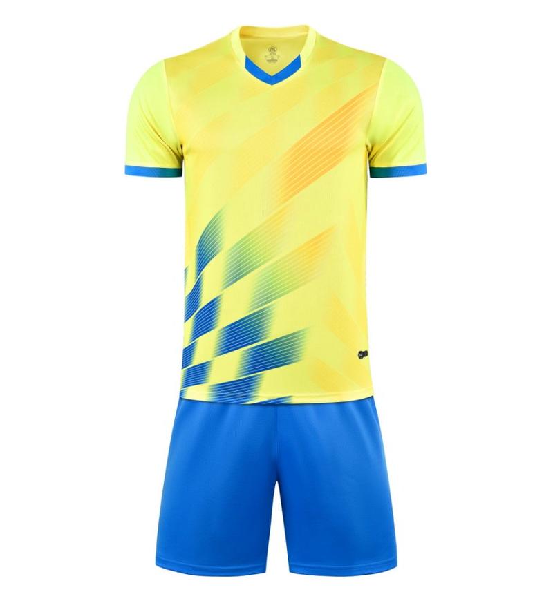 M3223 bright yellow front soccer training suit