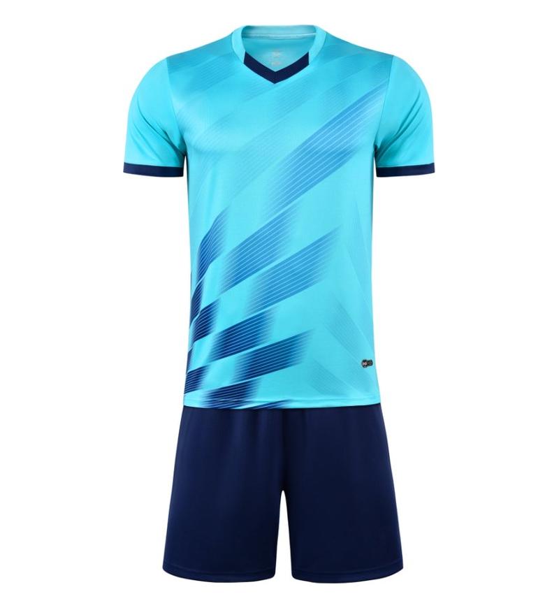 M3223 light aqua blue front soccer training suit