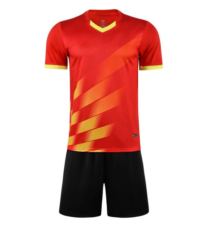 M3223 red front soccer training suit