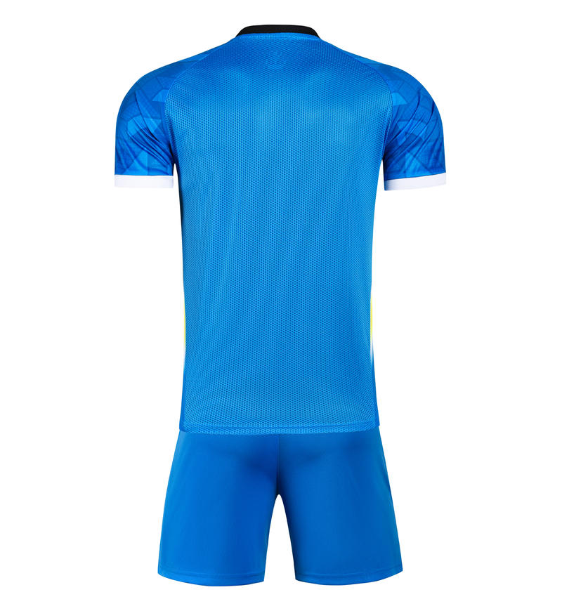 M3225 bright blue back soccer training suit