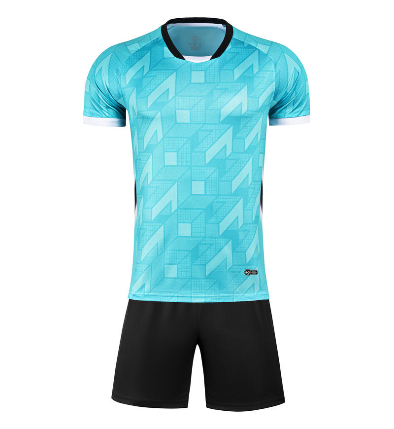 M3225 light aqua blue front soccer training suit