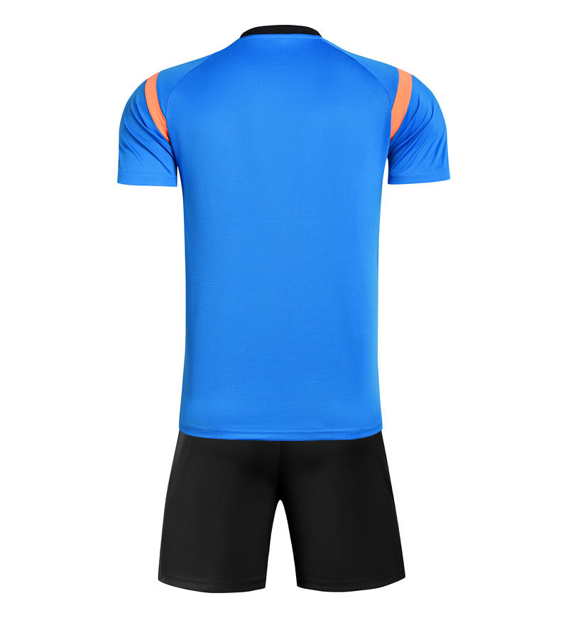 M3226 bright blue back soccer training suit