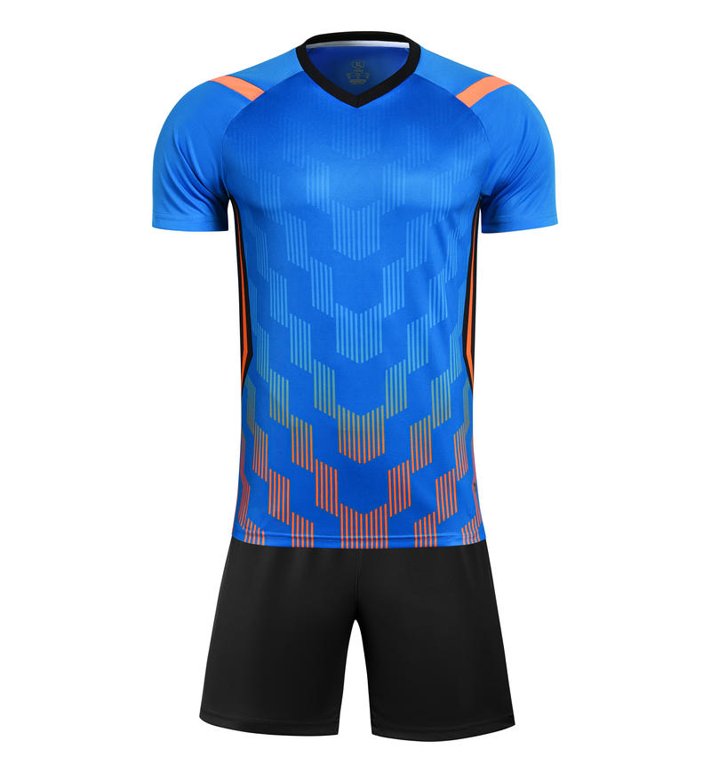 M3226 bright blue front soccer training suit