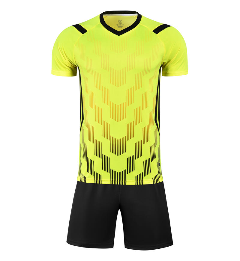 M3226 yellow front soccer training suit