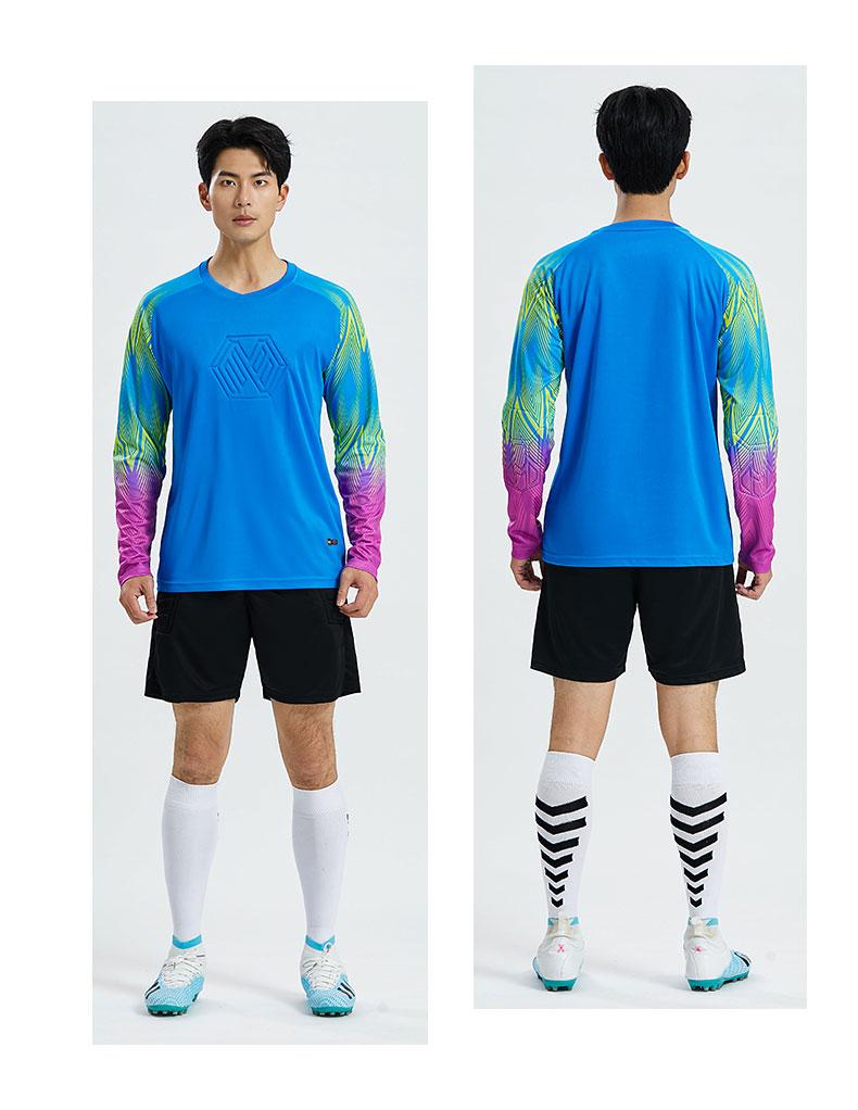 M8005 goalkeeper jersey blue model photo