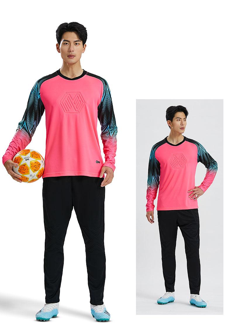 M8005 goalkeeper jersey rose red model photo