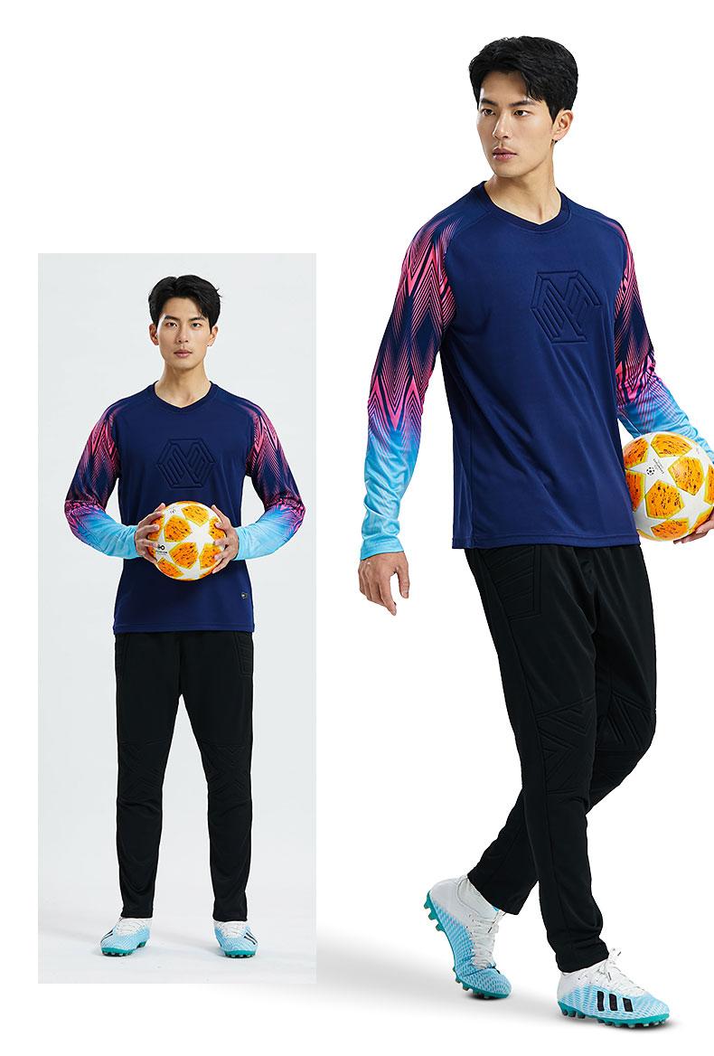 M8005 goalkeeper jersey sapphire blue model photo