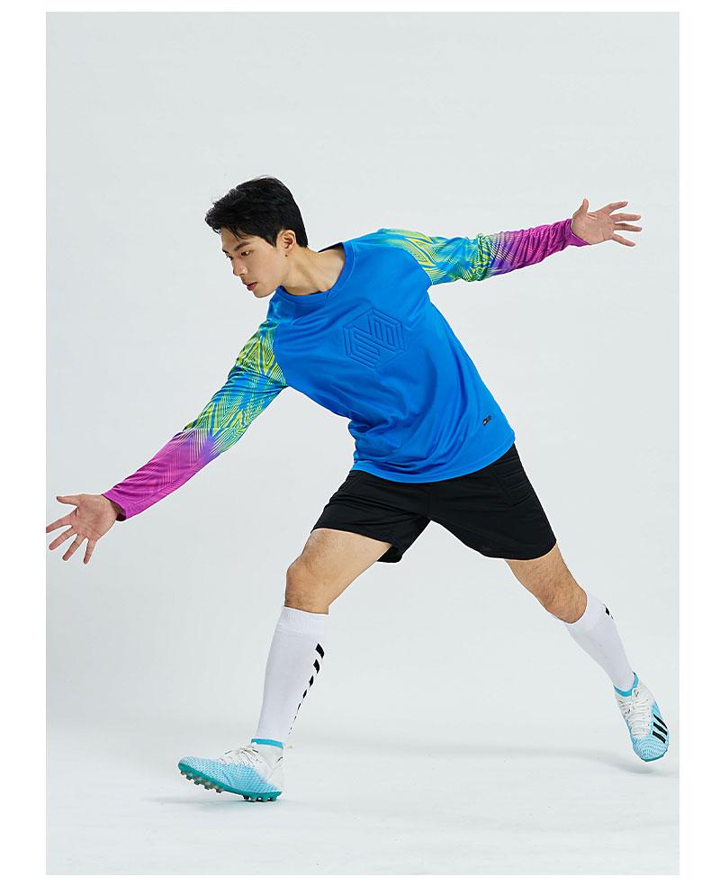 M8005 goalkeeper jersey blue action photo 1