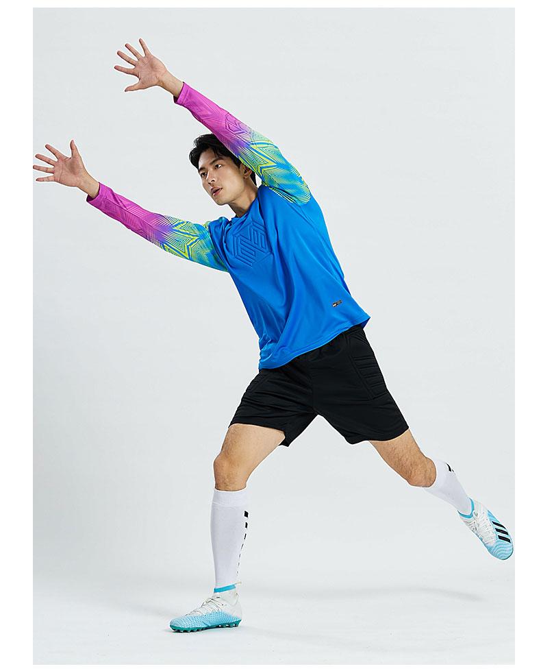M8005 goalkeeper jersey blue action photo 2