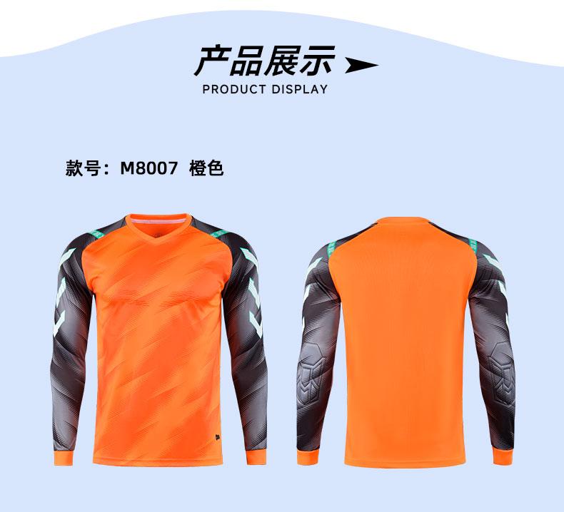 M8007 goalkeeper jersey orange display