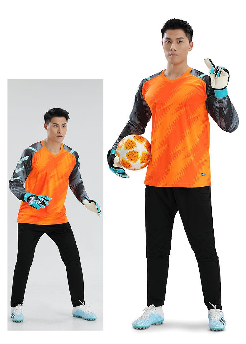 M8007 goalkeeper jersey orange model photo 2
