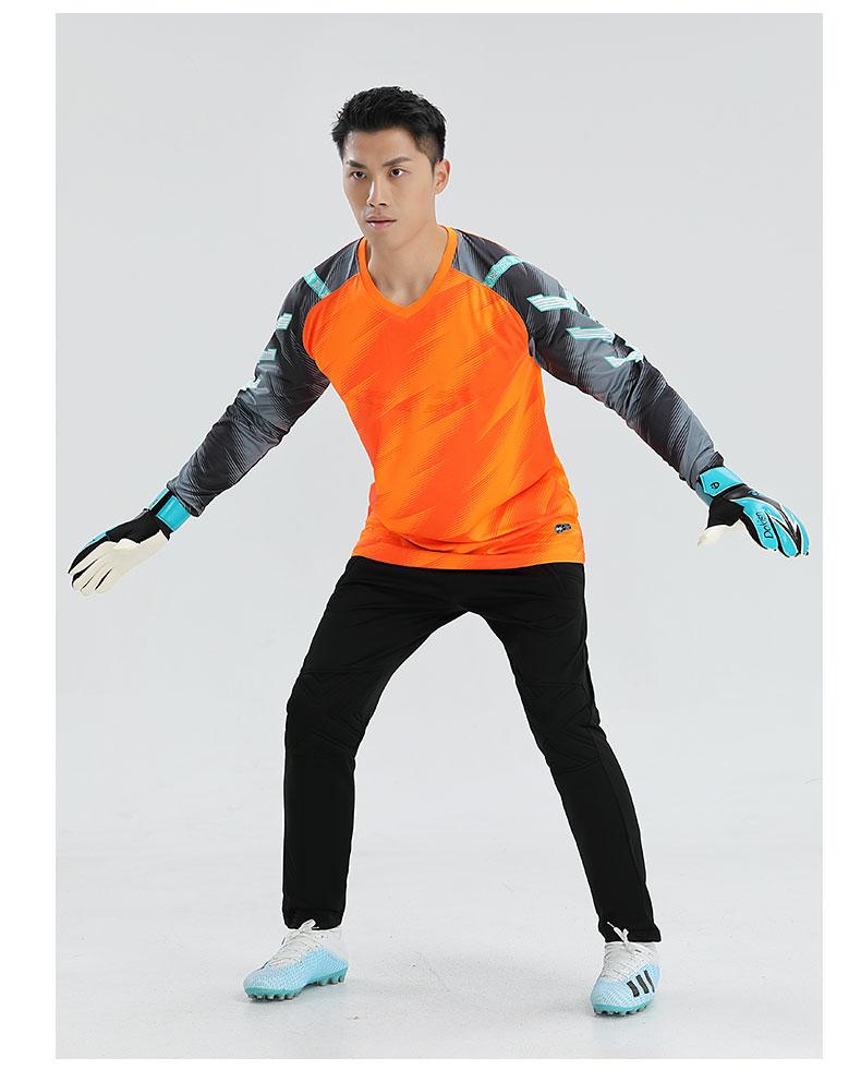 M8007 goalkeeper jersey orange action photo