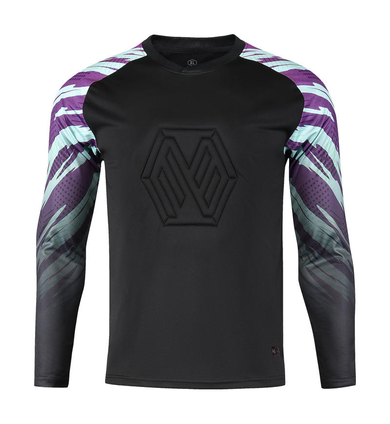 M8008 goalkeeper jersey black front