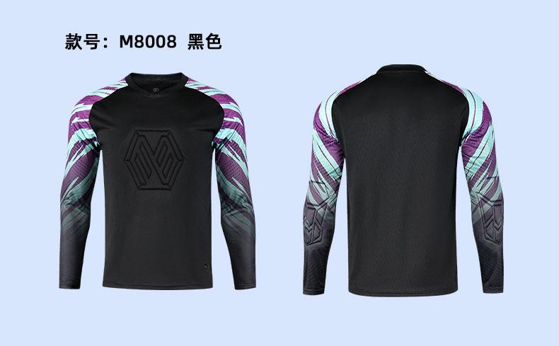 M8008 goalkeeper jersey black display