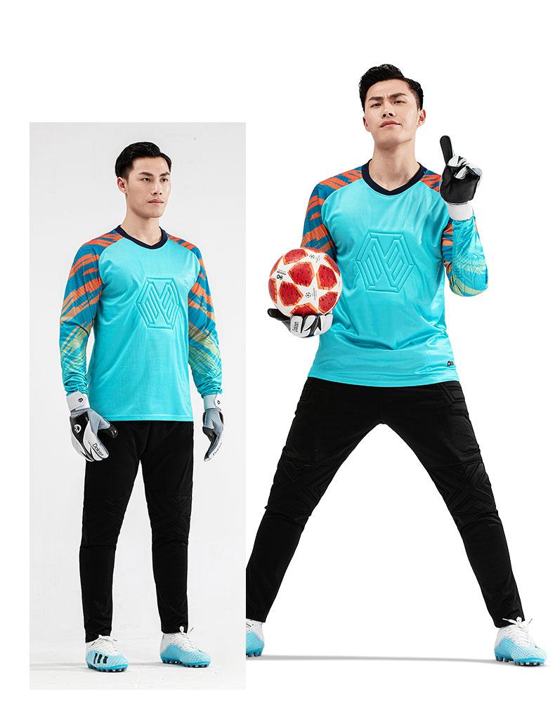 M8008 goalkeeper jersey light lake blue model photo