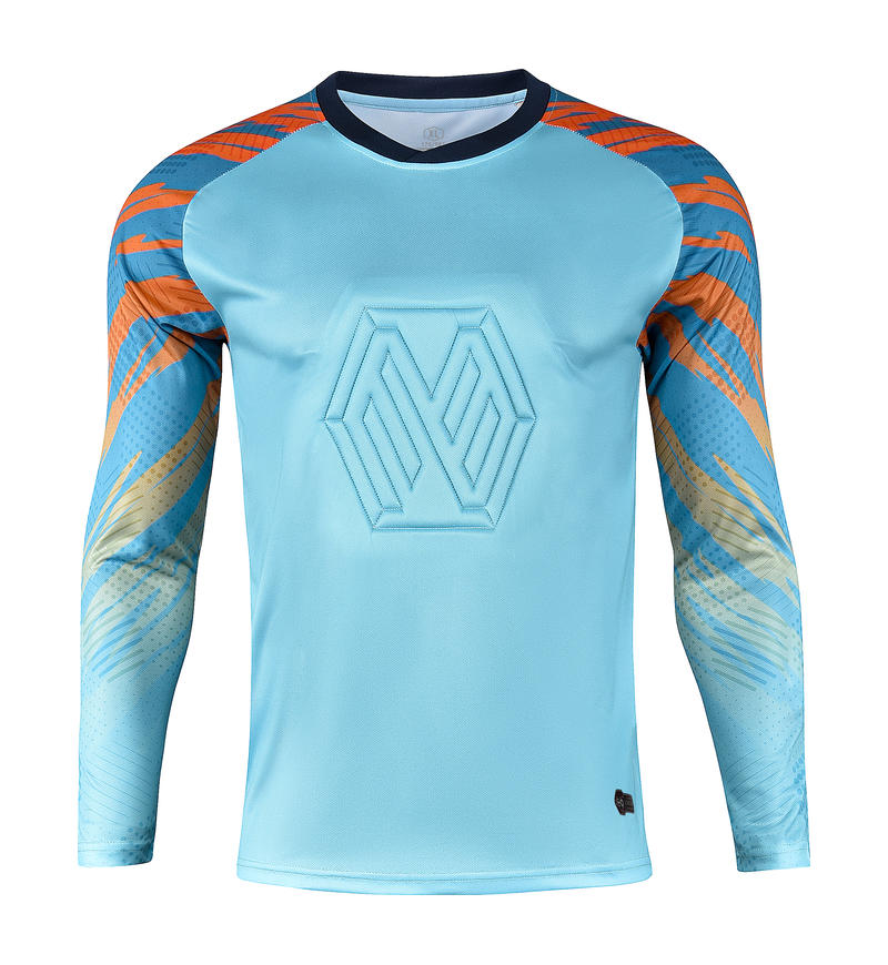 M8008 goalkeeper jersey light lake blue front