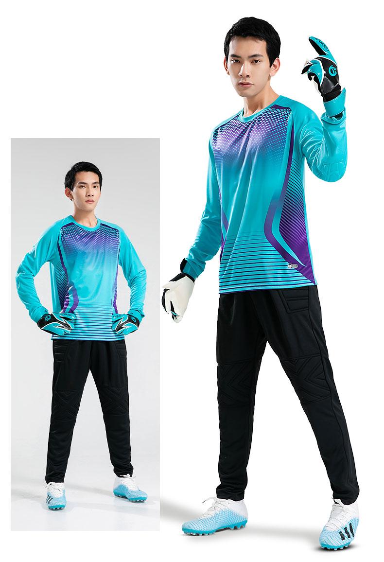 M8009 goalkeeper jersey light lake blue model photo 1