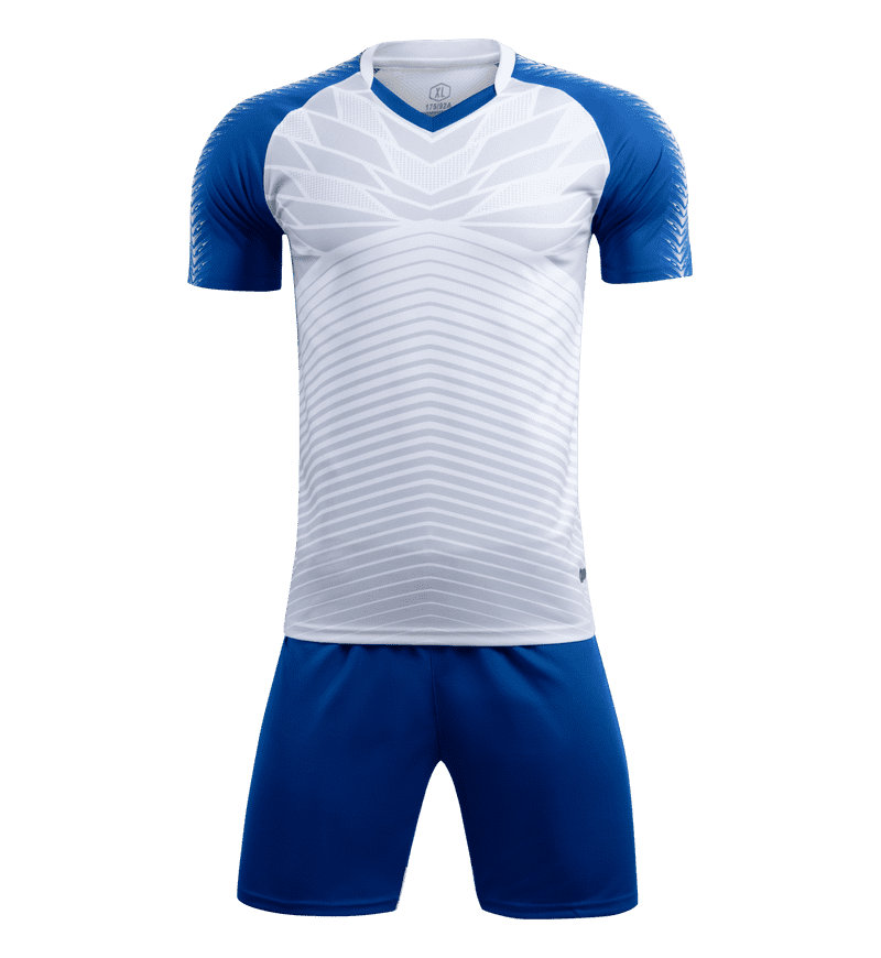 M8601 white blue soccer training set front