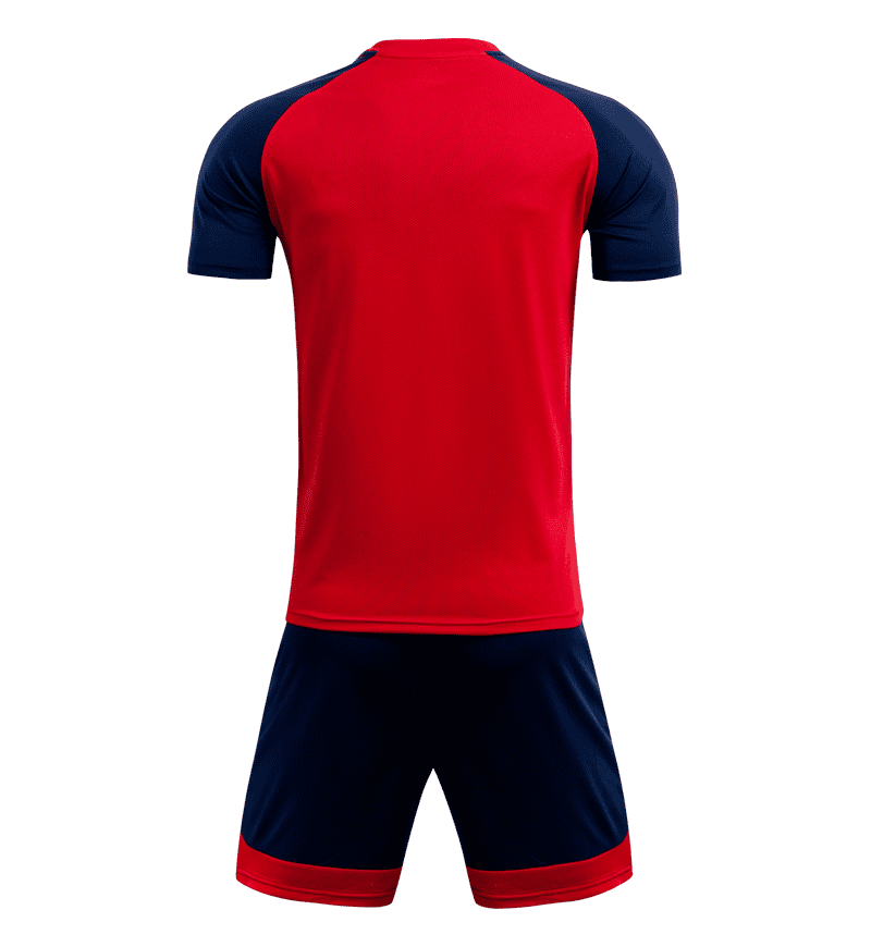 M8601 red navy soccer training set back