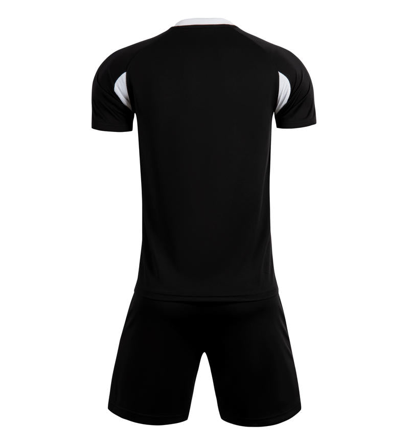 M8623 Black back soccer uniform set