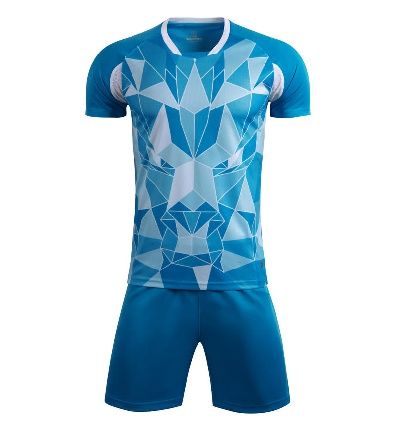 M8623 Blue front soccer uniform set