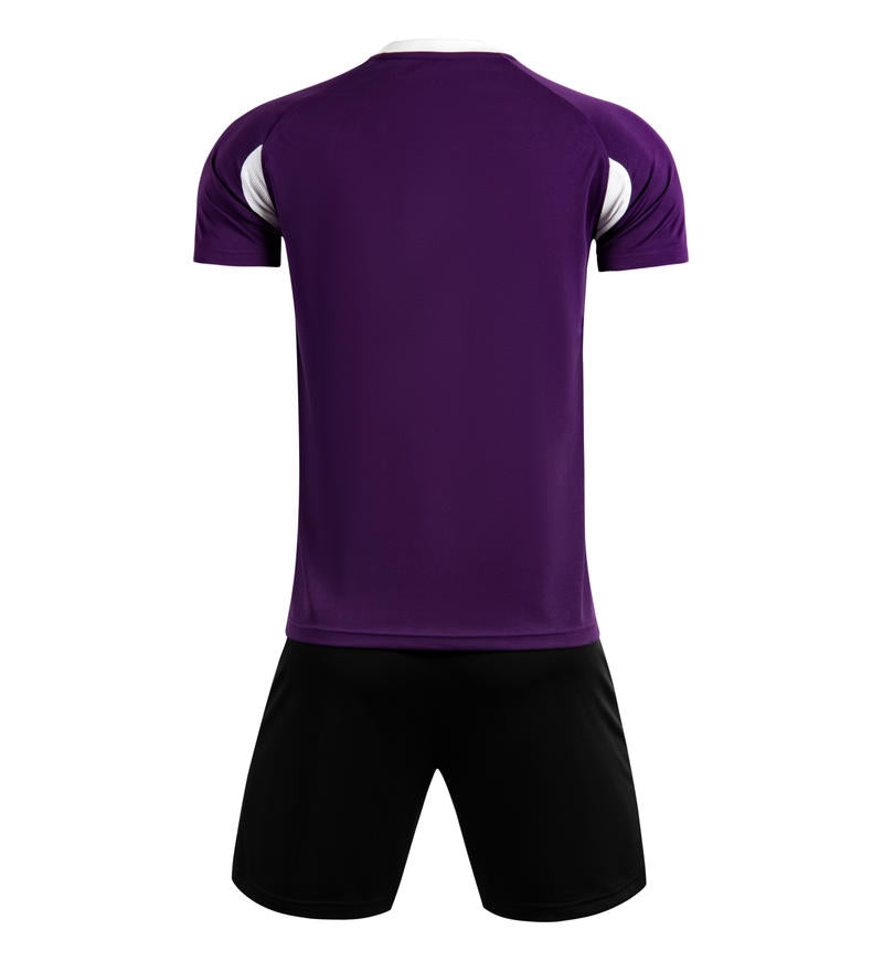 M8623 Deep Purple back soccer uniform set