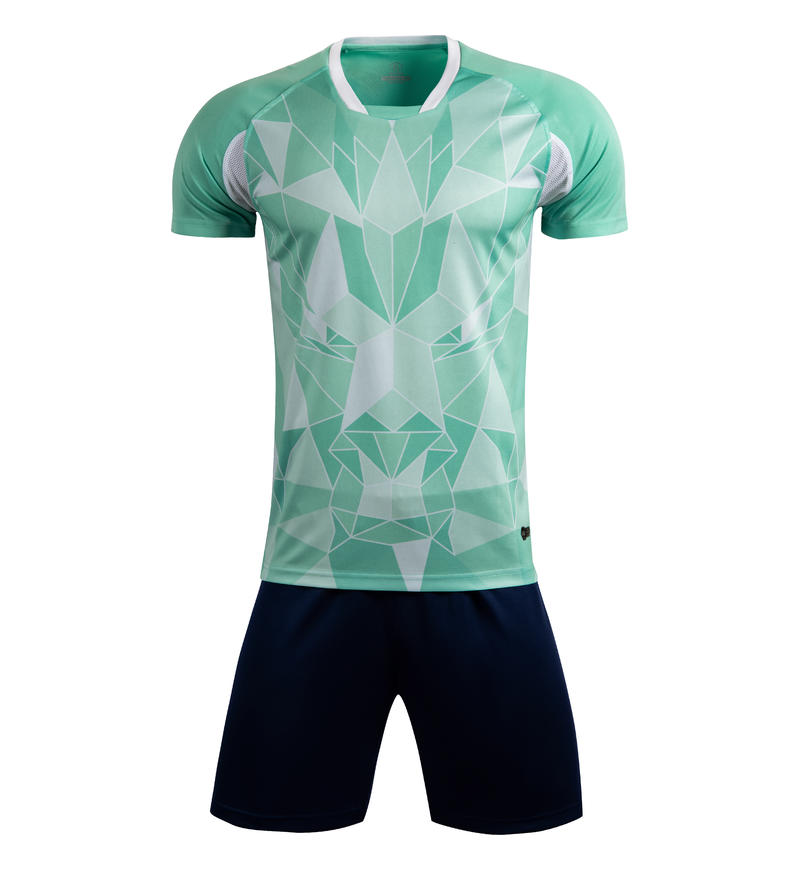 M8623 Mint Green front soccer uniform set