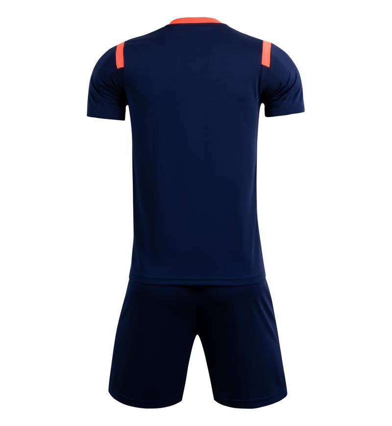 M8631 navy orange soccer training set back
