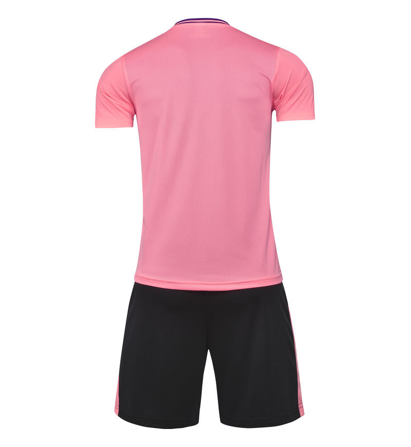 M8633 Pink Purple soccer uniform back
