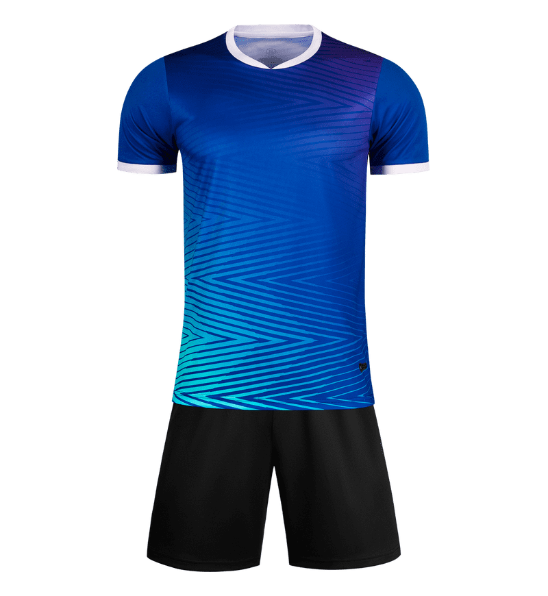 M8641 Blue Aqua front soccer uniform set