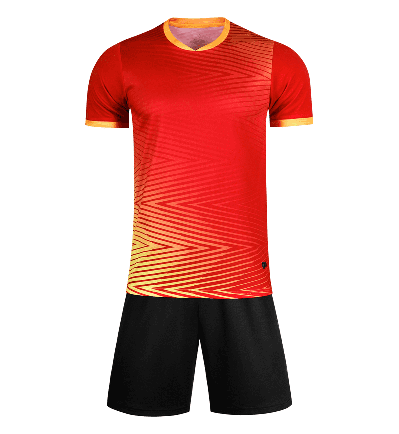 M8641 Red front soccer uniform set