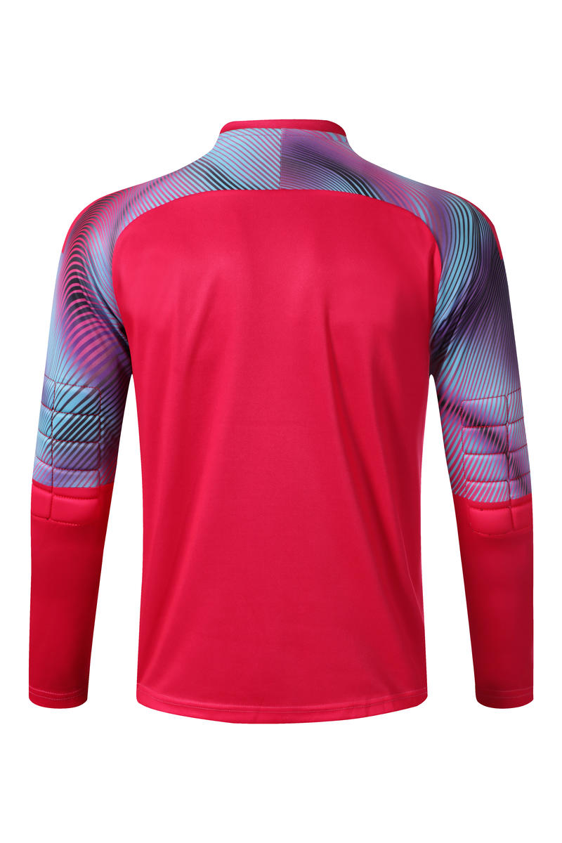 M8855 goalkeeper long sleeve jersey rose red back