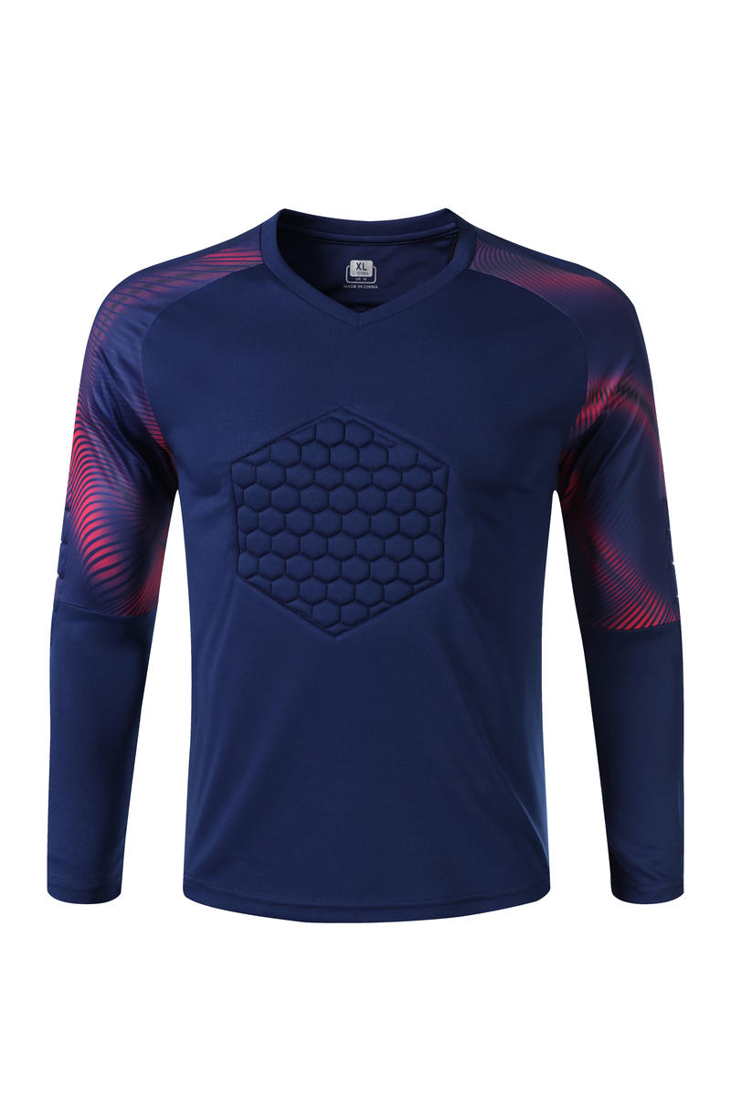 M8855 goalkeeper long sleeve jersey royal blue detail front