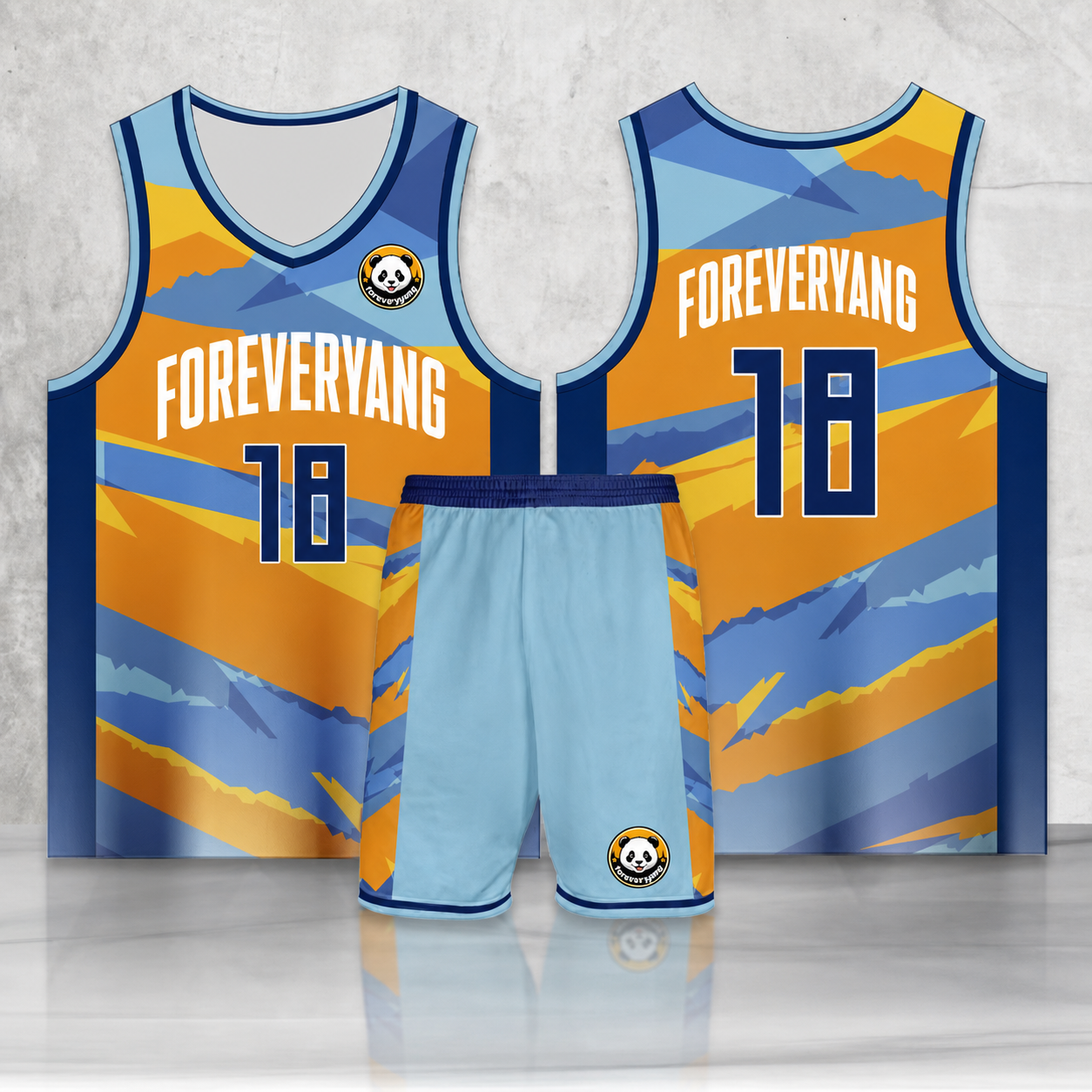 PH-HOT-43 FOREVERYANG basketball jersey and shorts set