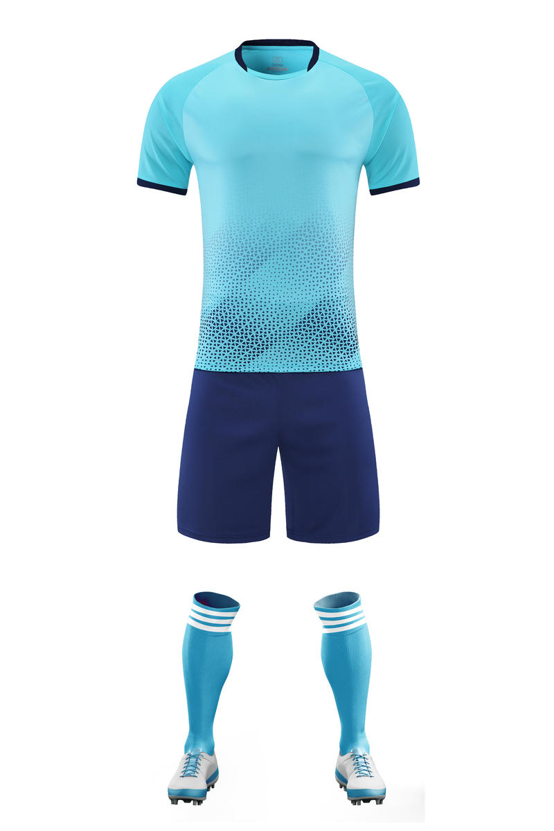 C5027 soccer training uniform - light blue front