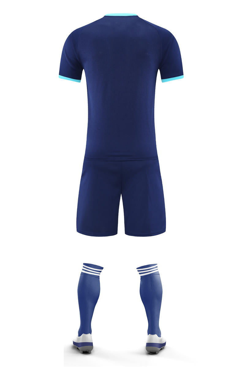C5027 soccer training uniform - navy back